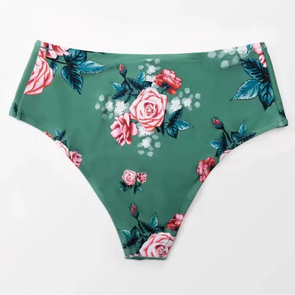 *3 for $10* nwt: bree floral high waisted cheeky bikini bottoms - Picture 2 of 8